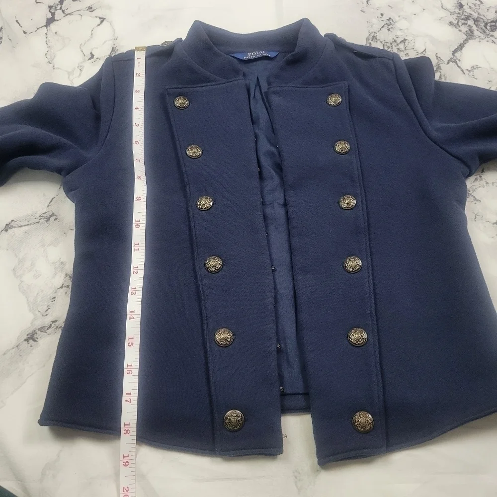 Ralph Lauren Polo horseback riding jacket little girls size 7/8 navy lightweight